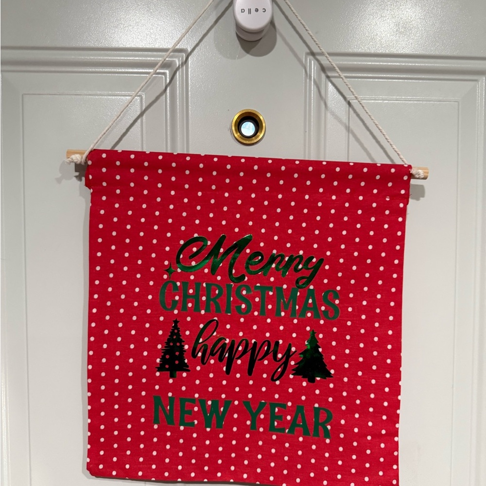Red Merry Christmas Wall Hanging